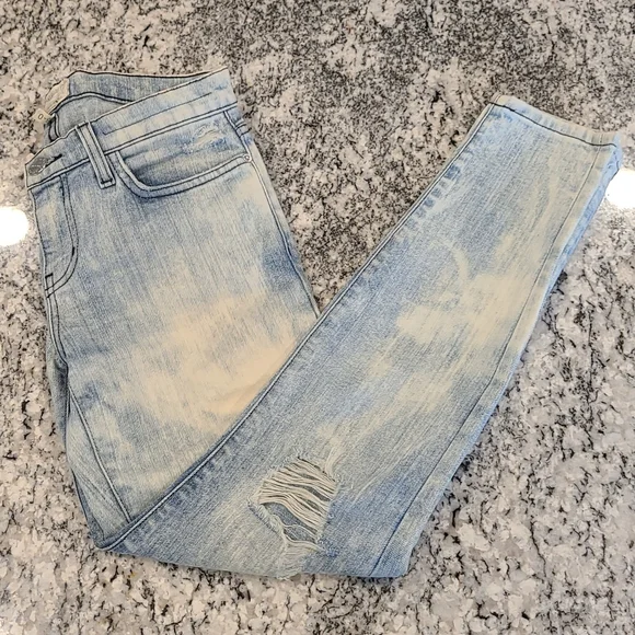 * SOLD * Size 26 CURRENT/ELLIOTT acid wash skinny jeans - Picture 4 of 6